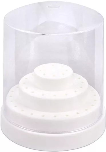 UpLac Θήκη Για Φρέζες Τροχού Νυχιών Λευκή 48 Θέσεων