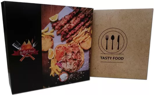 Σετ 114 Χάρτινα Κουτιά Ψητοπωλείου Σκεπαστη Μικρη