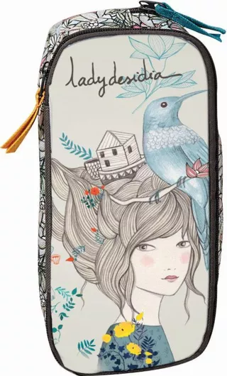 Κασετίνα Back Me Up Lady Desidia Bird με 2 Θήκες