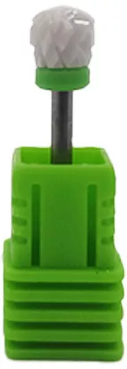 Φρέζα Τροχού Νυχιών Κεραμική με Κεφαλή Μπίλιας Πράσινη