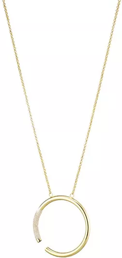 Κολιέ Loisir Starstruck Μεταλλικό Επίχρυσο Κρίκο Λευκό Glitter 01l15-01854