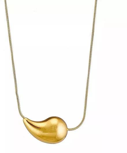 Κολιέ Ατσάλινο Επιχρυσωμένο Chunky Drop
