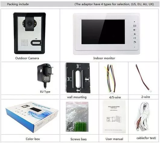 V70f Σετ Θυροτηλεόραση με Οθόνη και Κάμερα