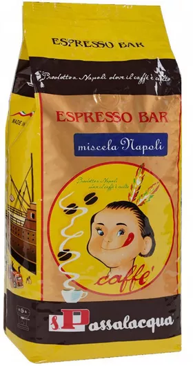 Καφές Espresso Passalacqua Miscela Napoli με Άρωμα Caramel σε Κόκκους 1000gr