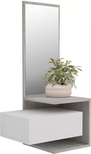 Έπιπλο Εισόδου Meara με Καθρέπτη 49.1x31.3x90cm Λευκο