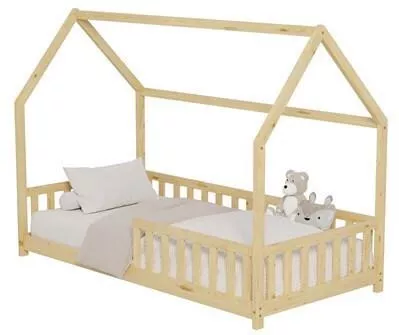 Παιδικό Κρεβάτι Montessori Μονό Μπεζ για Στρώμα 90x190cm