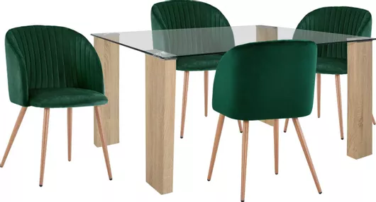 Τραπεζαρία Morgan 5τμχ Κυπαρρίσι 140x80cm