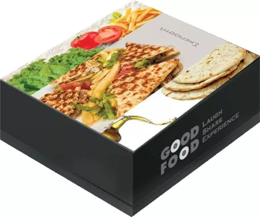 Σετ 130 Χάρτινα Κουτιά Ψητοπωλείου 22x22x4cm Good Food