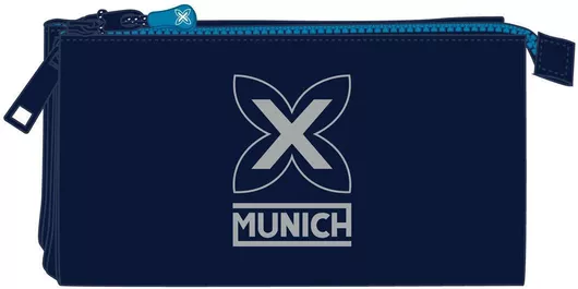 Κασετίνα Τριπλή Munich Nautic Ναυτικό Μπλε 22 X 12 X 3 Cm