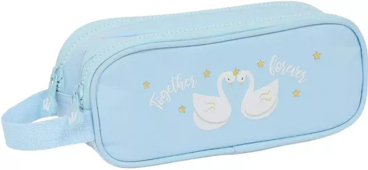 Κασετίνα Διπλή Glow Lab Cisnes Ανοιχτό Μπλε 21 X 8 X 6 Cm