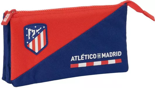 Κασετίνα Τριπλή Atlético Madrid Μπλε Κόκκινο 22 X 12 X 3 Cm