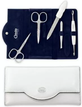 Luxurious 5-piece Manicure In White Leatherette Bianco 5