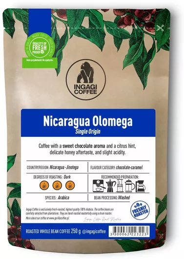 Καφές Espresso Ingagi Coffee Arabica Nicaragua σε Κόκκους 250gr