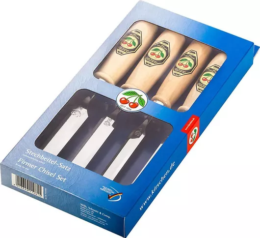 Σκαρπέλα Kirschen με Ξύλινη Λαβή Σετ 4τμχ