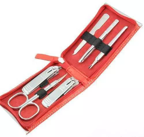 Manicure Set Red 6 Tools