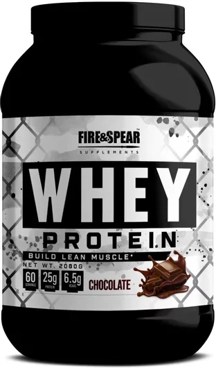 Fire & Spear Whey Protein Πρωτεΐνη Ορού Γάλακτος Χωρίς Γλουτένη με Γεύση Καραμέλα 1kg
