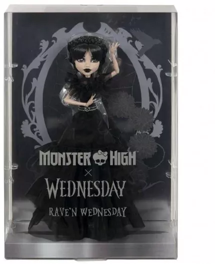 Κούκλα Mattel Monster High Wednesday Adams Rave'n Dress Συλλεκτική 33cm για 4+ Ετών