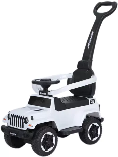 Περπατούρα Homeone Jeep Πλαστικό με Χειρολαβή Φώτα & Μουσική Λευκό για 12+ Μηνών