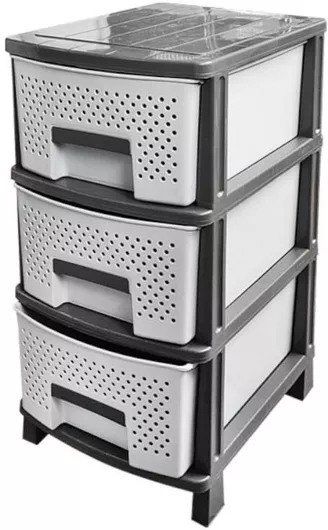 Συρταριέρα Homeplast Τάρα Πλαστική 40x50x77cm Γκρι