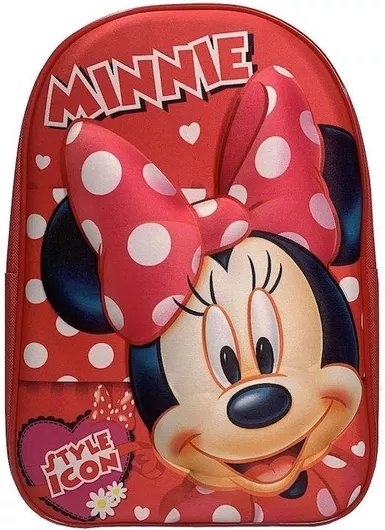 Σχολική Τσάντα Νηπίου Πλάτης Minnie 3D 31cm Κόκκινο