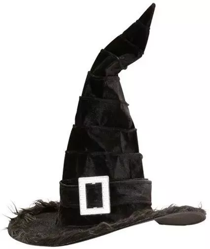 Αποκριάτικο Αξεσουάρ Widmann Καπέλο Μάγισσας Βελούδινο με Ζώνη Μαύρο