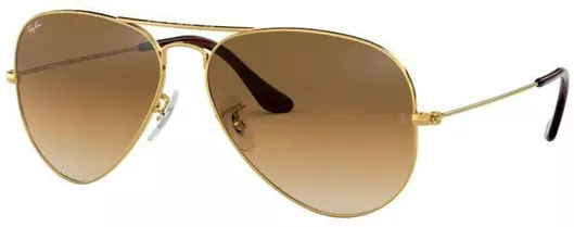 Γυαλιά Ηλίου Unisex Ray-Ban Aviator Rb 3025 001/51 58 Gradient με Μεταλλικό Σκελετό Χρυσό