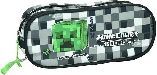 Κασετίνα Gim Οβάλ Minecraft Gre Stone Γκρι