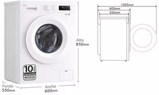 LG Πλυντήριο Ρούχων 8kg με Τεχνολογία Ατμού 1400 Στροφών 6 Motion F4X1008NWH