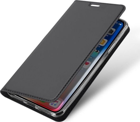 Θήκη Κινητού Dux Ducis Skin Pro Book Cover με Σταντ για Apple iPhone XS Max Δερματίνη Γκρι