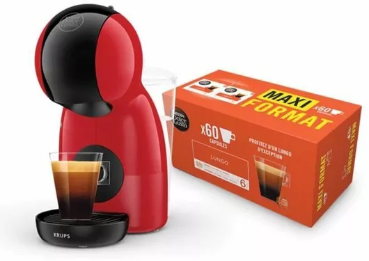 Krups Piccolo XS Καφετιέρα για Κάψουλες Dolce Gusto Πίεσης 15bar Κόκκινη