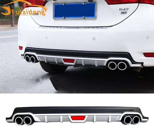 Diffuser Πίσω Προφυλακτήρα 093 Universal 128x16cm με Ταινία Διπλής Όψεως & Βίδες Ασημί / Μαύρο