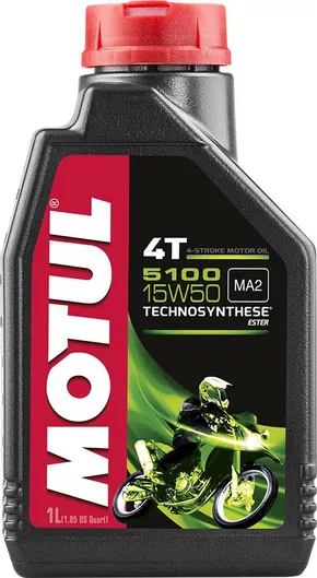 Λάδι Μοτοσυκλέτας Motul 5100 15W-50 4T για Τετράχρονους Κινητήρες 1lt