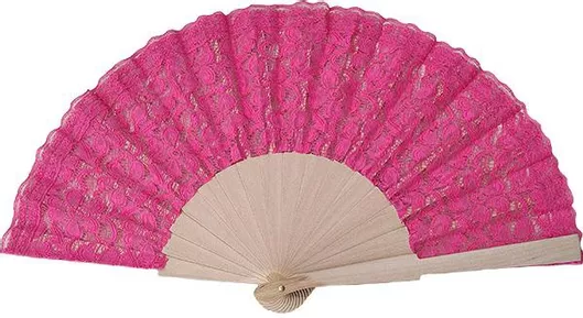 Αποκριάτικη Βεντάλια Ξύλινη Φούξια