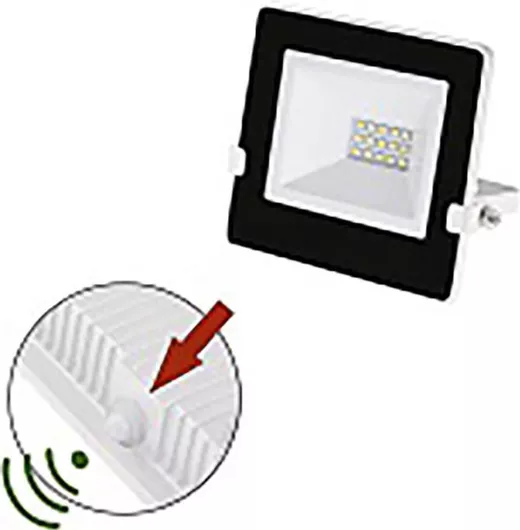 Προβολέας Adeleq Στεγανός LED 10W Φυσικό Λευκό 4000K με Φωτοκύτταρο IP65