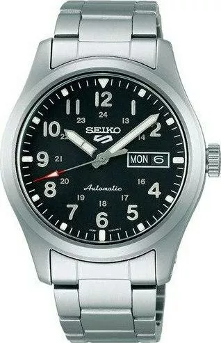 Ανδρικό Ρολόι Seiko 5 Sports Χρονογράφος Αυτόματο με Ασημί Μεταλλικό Μπρασελέ 