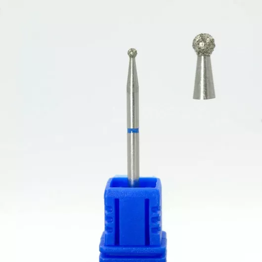 Διαμαντόφρεζα Τροχού Νυχιών με Κεφαλή Μπίλιας Μπλε