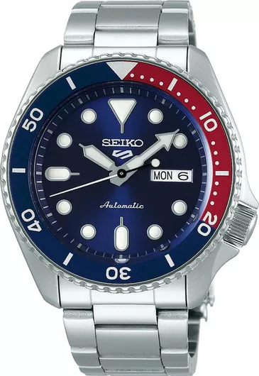 Ανδρικό Ρολόι Seiko 5 Sports Αυτόματο με Ασημί Μεταλλικό Μπρασελέ 