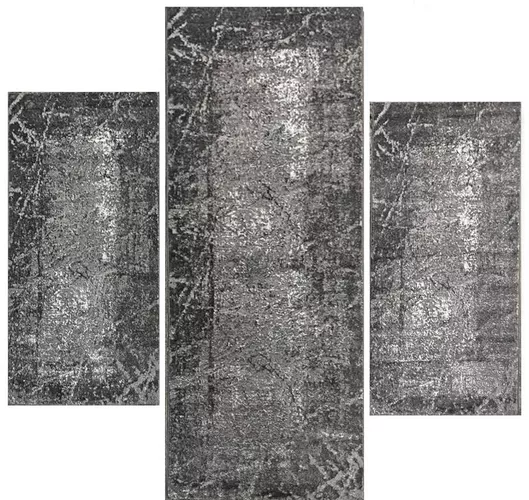 Σετ Χαλιά Κρεβατοκάμαρας 401 Μοντέρνα 3τμχ Γκρι