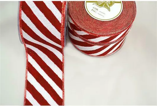 Κορδέλα Atmosphera Ριγέ Line Red Lollipop 23mm 9.10m