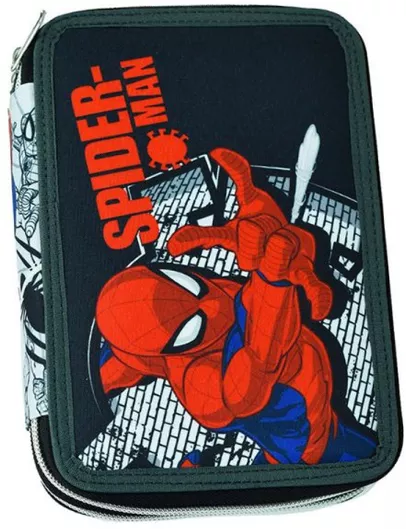 Κασετίνα Gim Διπλή Spiderman Spider Wall 337-07100 Πολύχρωμο