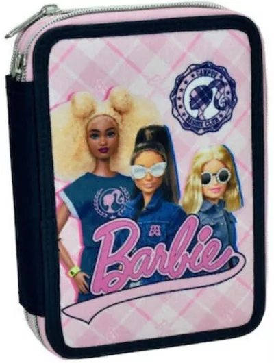 Κασετίνα Gim Διπλή Γεμάτη Barbie Varsit 349-87100 Πολύχρωμο