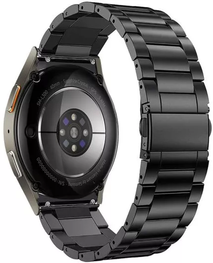 Λουράκι Wearable Tech-Protect για Samsung Galaxy Watch 4/5/5 Pro/6/7/FE Ανοξείδωτο Ατσάλι Μαύρο