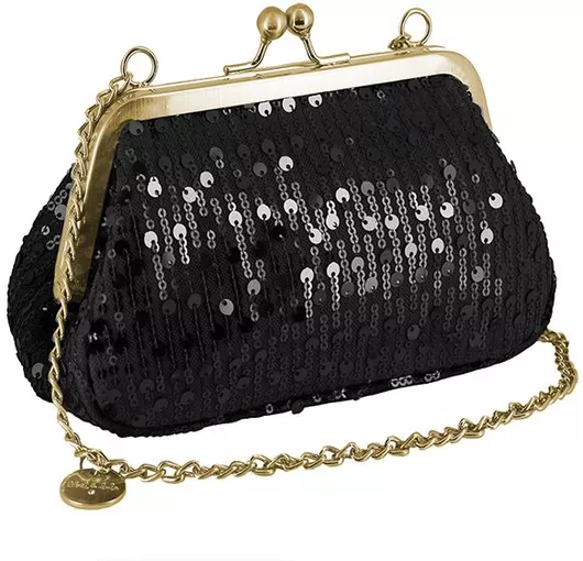 Παιδική Τσάντα Βόλτας Abel & Lula Ώμου Πουγκί με Παγιέτα Μαύρο