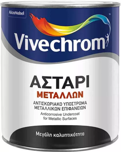Αντισκωριακό Αστάρι Υπόστρωμα Vivechrom Mεταλλικών Επιφανειών Λευκό 30 0.75lt