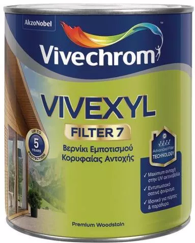 Βερνίκι Εμποτισμού Ξύλου Vivechrom Vivexyl Filter 7 Άχρωμο Σατινέ 0.75lt