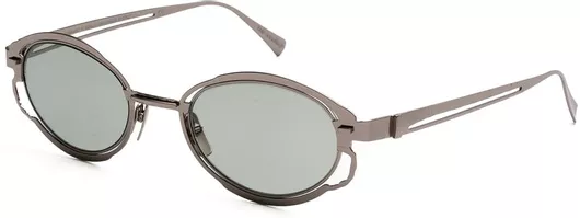 Γυναικεία Γυαλιά Ηλίου Kuboraum H01 Στρογγυλά με Μεταλλικό Σκελετό Γκρί