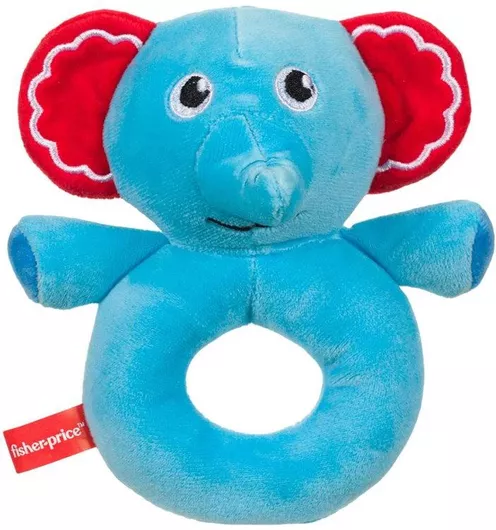 Κουδουνίστρα Fisher Price Δαχτυλίδι Ελεφαντάκι για 0+ Μηνών Μπλε