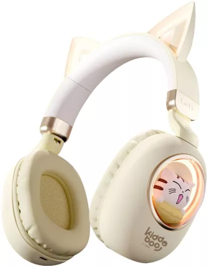 Headphones Kiddoboo Delulu Ασύρματα Bluetooth Over Ear με 6 Ώρες Λειτουργίας Χρυσό