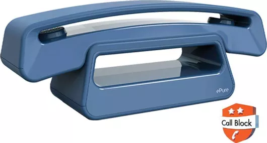 Alcatel ePure Iconic Ασύρματο Τηλέφωνο με Ελληνικό Μενού Μπλε