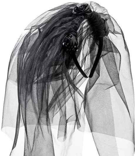 Αποκριάτικη Στέκα Widmann Dia De Los Muertos με Πέπλο Μαύρο